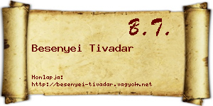 Besenyei Tivadar névjegykártya