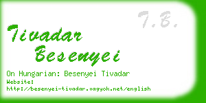 tivadar besenyei business card